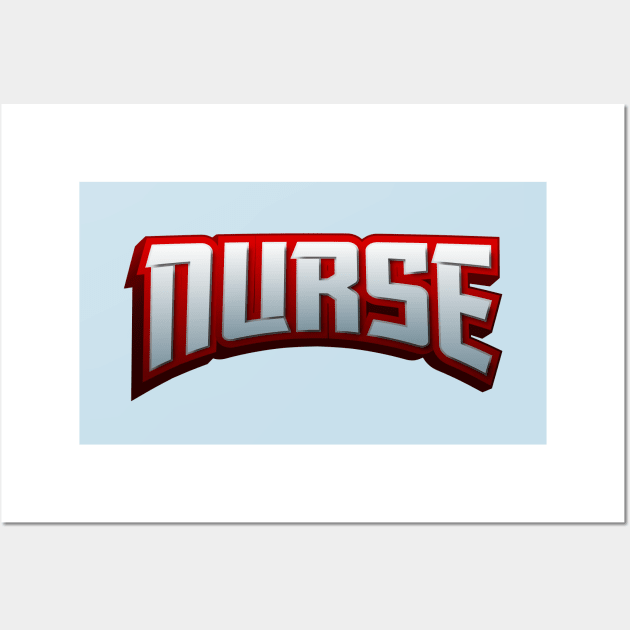 Nurse Superhero Wall Art by Foxxy Merch